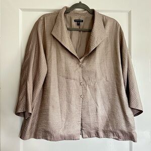 Eileen Fisher Silk Metallic Jacket